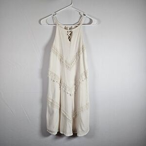 Mossimo Supply Co. Cream Lace Mini Dress Or Tunic Top Lagenlook Size Small. Lace